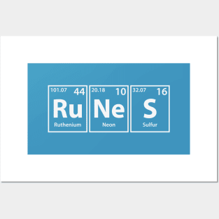 Runes (Ru-Ne-S) Periodic Elements Spelling Posters and Art